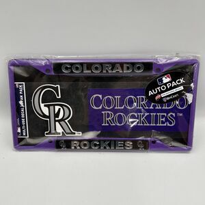 WinCraft Colorado Rockies Chrome Purple License Plate Frame - NWT
